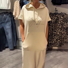 Adonisa | Women's dress with short sleeves and hood
