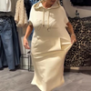 Adonisa | Women's dress with short sleeves and hood