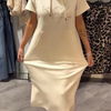 Adonisa | Women's dress with short sleeves and hood