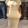 Adonisa | Women's dress with short sleeves and hood