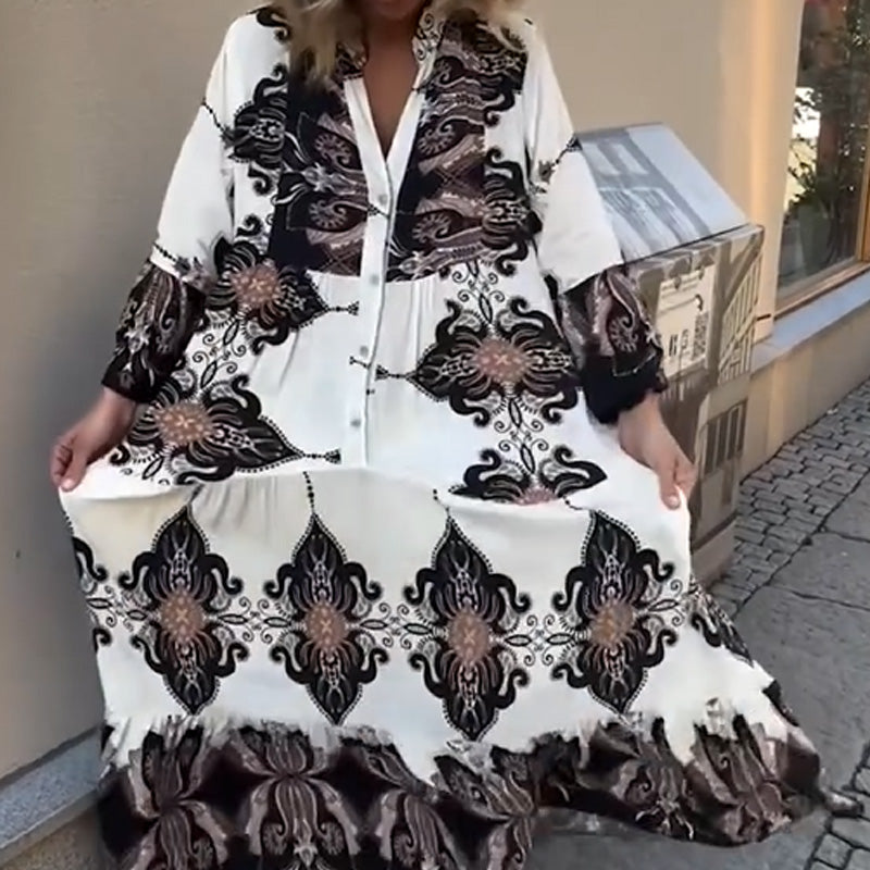 Susanna | Elegante, bedruckte, lockere, fließende Kleider für Damen