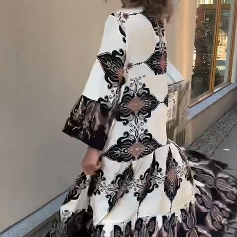 Susanna | Elegante, bedruckte, lockere, fließende Kleider für Damen