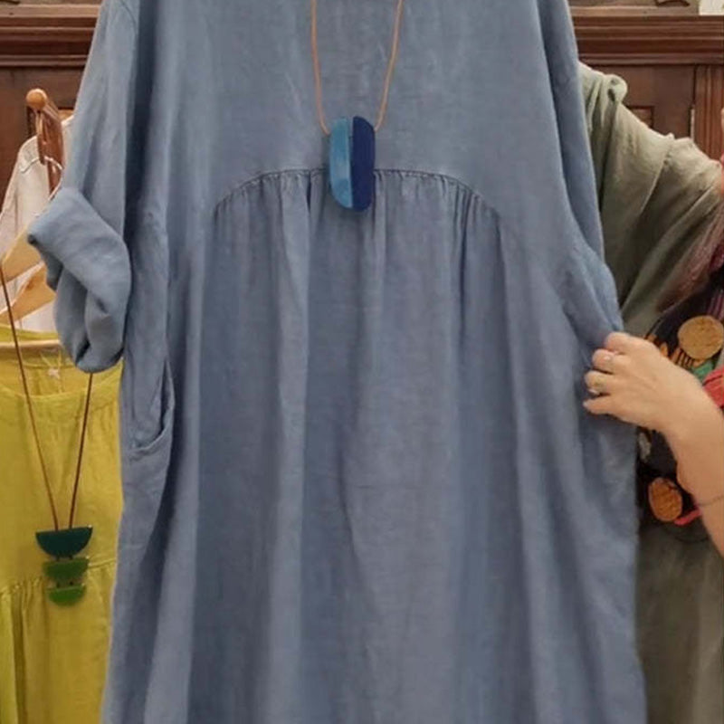 Jayde | Lässiges, lockeres, einfarbiges Damenkleid