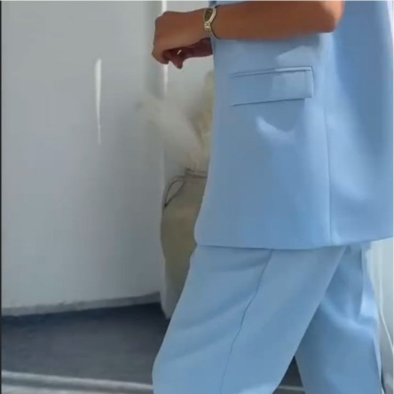 Colta |  Eleganter ärmelloser Blazer und High-Waist-Hose für Damen