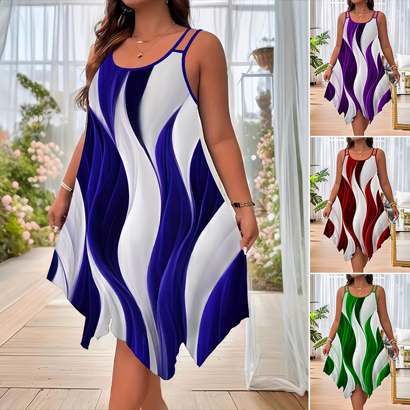 Fletcher | Damenmode ärmelloses Midikleid mit Doppelträger