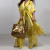 Aldo | Fashionable 2-part set with pressure: long-sleeved blouse and wide leg pants