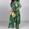 Aldo | Fashionable 2-part set with pressure: long-sleeved blouse and wide leg pants