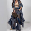 Aldo | Fashionable 2-part set with pressure: long-sleeved blouse and wide leg pants