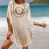 Carla |  Damen einfarbiges lockeres Cover-Up mit Ausschnitt