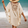 Carla |  Damen einfarbiges lockeres Cover-Up mit Ausschnitt