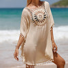 Carla |  Damen einfarbiges lockeres Cover-Up mit Ausschnitt