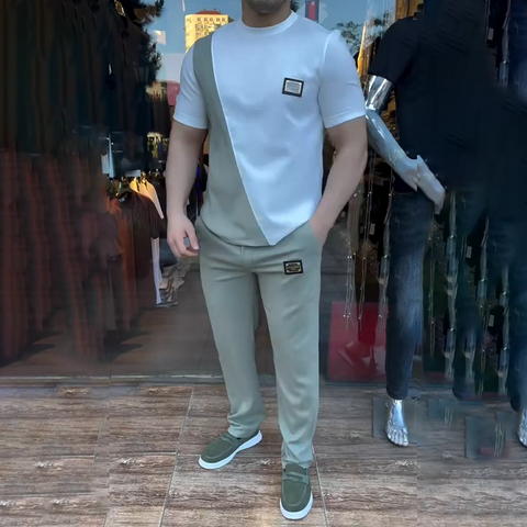 Veronica | Lässiges Set mit Rundhalstop und Hose für Herren