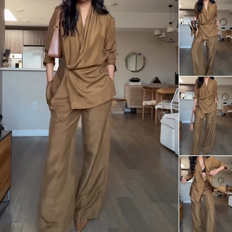 Winnie | Damen modisches zweiteiliges Set aus Oberteil und Hose