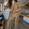 Winnie | Damen modisches zweiteiliges Set aus Oberteil und Hose