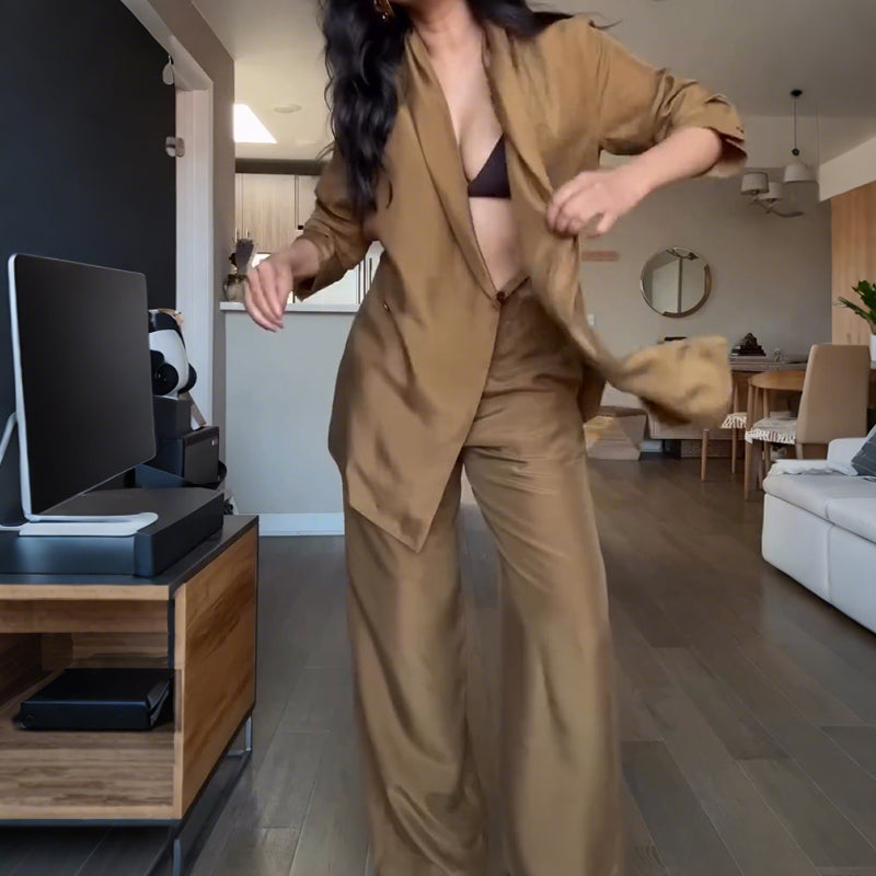 Winnie | Damen modisches zweiteiliges Set aus Oberteil und Hose
