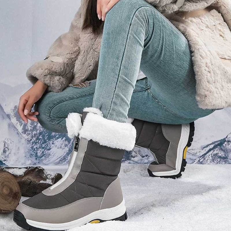 Halsey | Elegante Winterstiefel Damen - Warme Reißverschluss-Stiefel für fashion trends