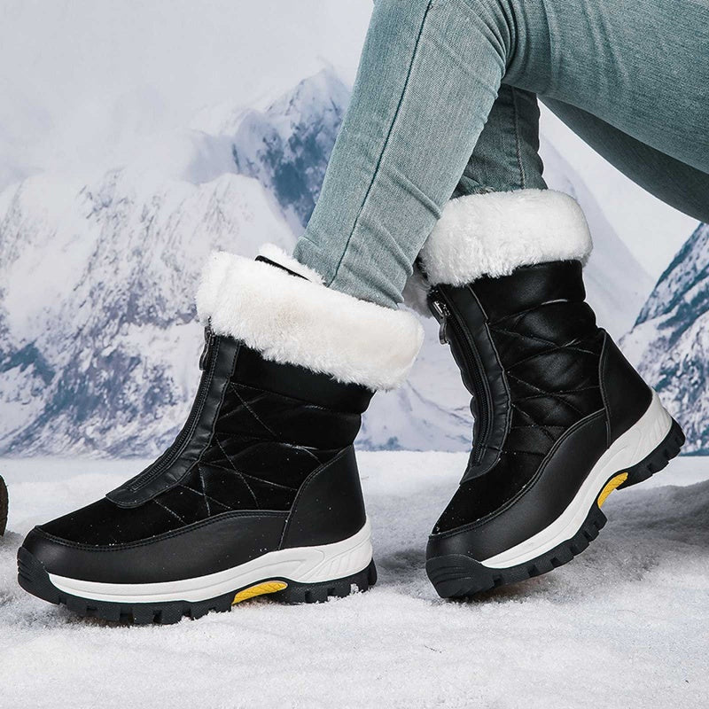 Halsey | Elegante Winterstiefel Damen - Warme Reißverschluss-Stiefel für fashion trends