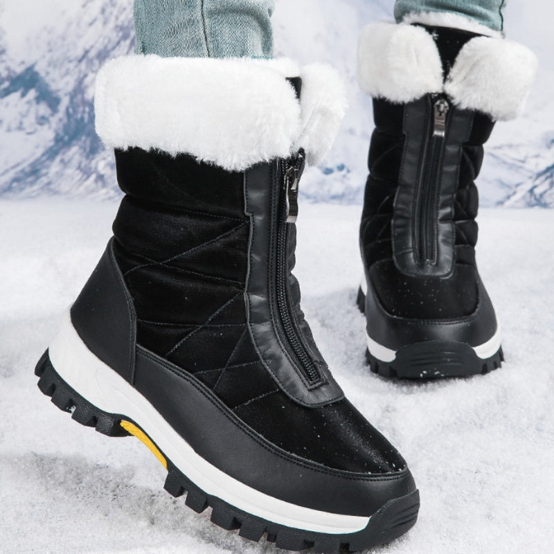 Halsey | Elegante Winterstiefel Damen - Warme Reißverschluss-Stiefel für fashion trends
