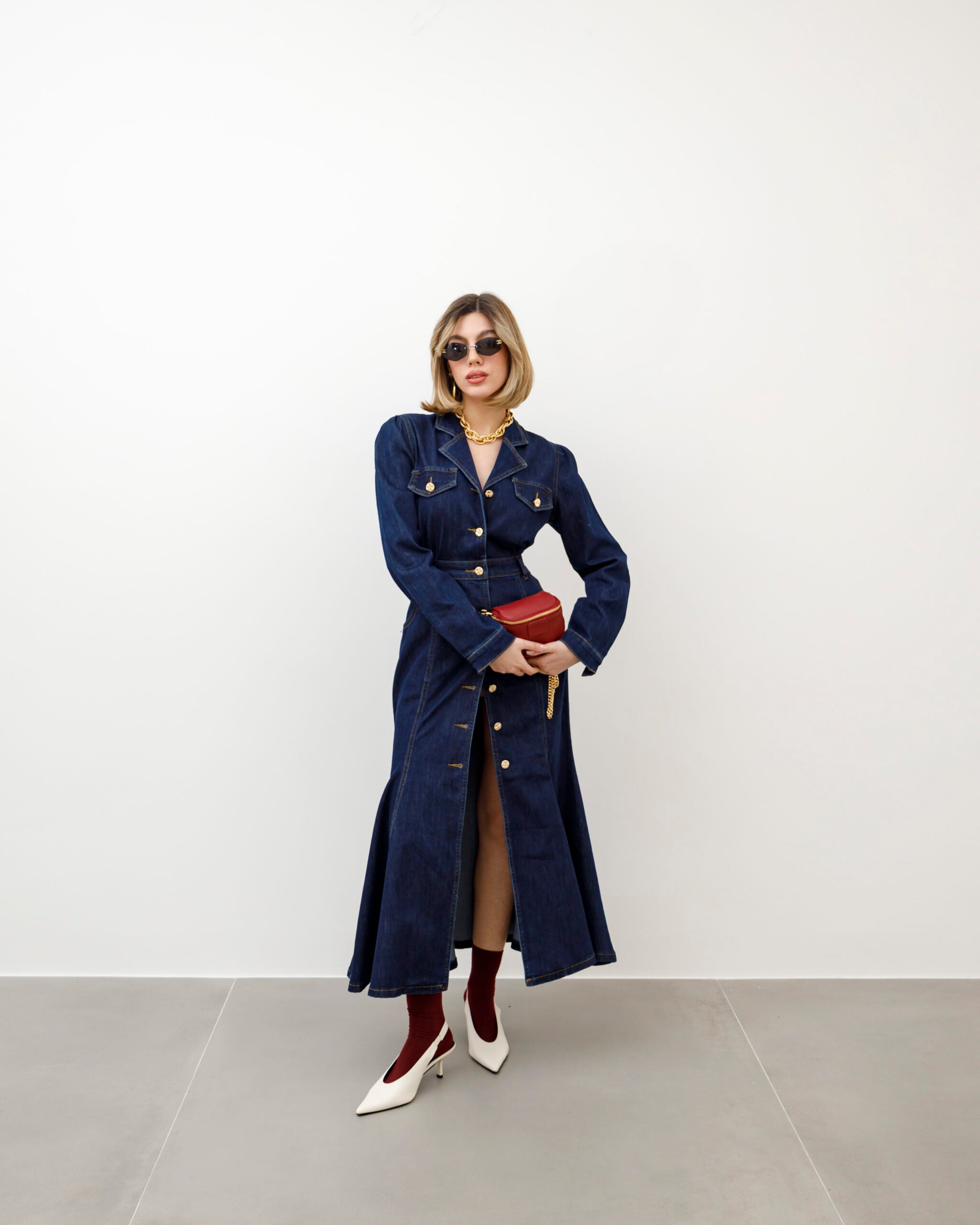 Valentina | Langes Jeanskleid