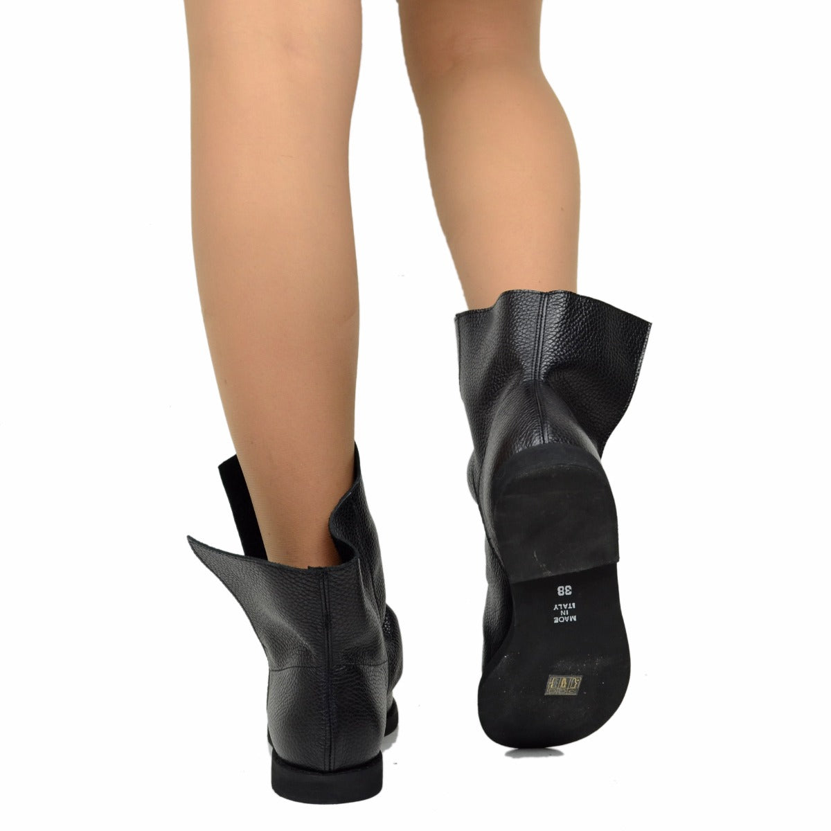 Natalie | Biker Stiefeletten - Italienische Lederstiefeletten für fashion trends