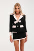 Uaine black jacket & skirt matching set
