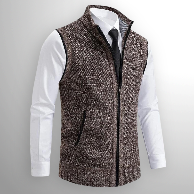 Alexander | Harrison Sweatervest mit vollem Reißverschluss