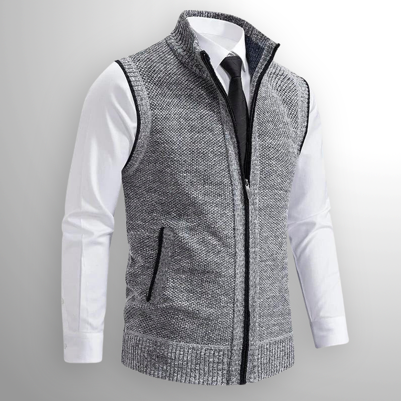 Alexander | Harrison Sweatervest mit vollem Reißverschluss