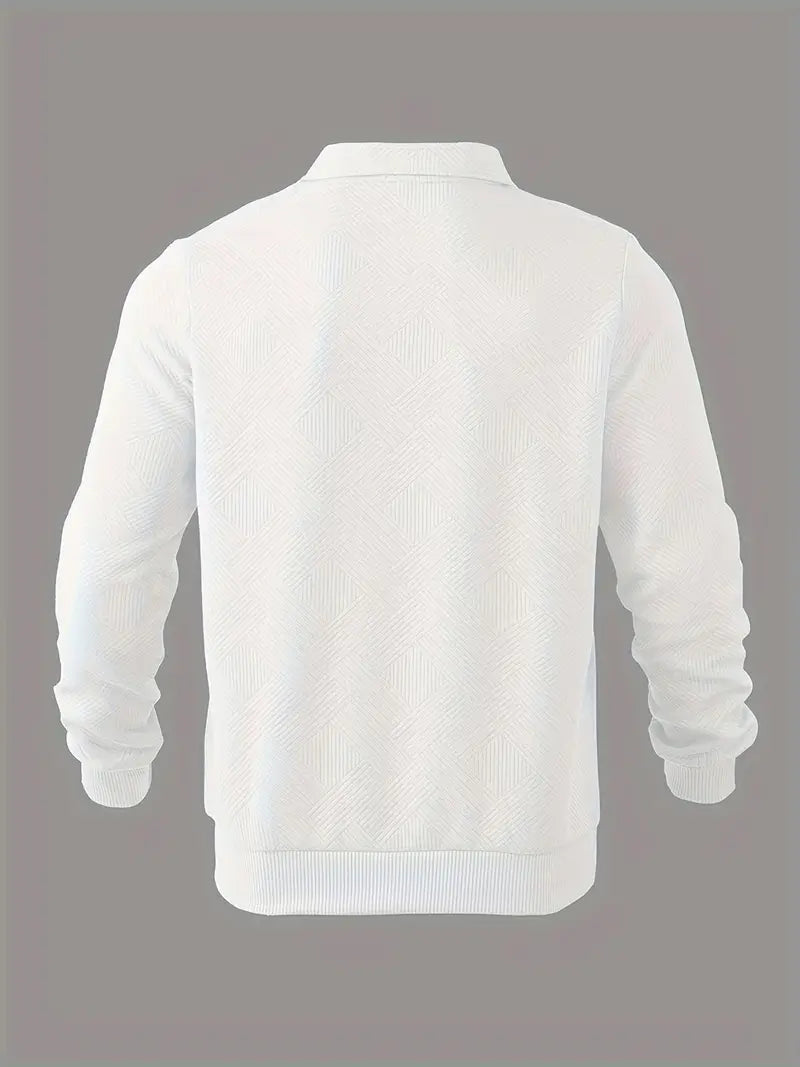 Oskar | Vintage Zip-Up Pullover mit auffälligem geometrischen Muster