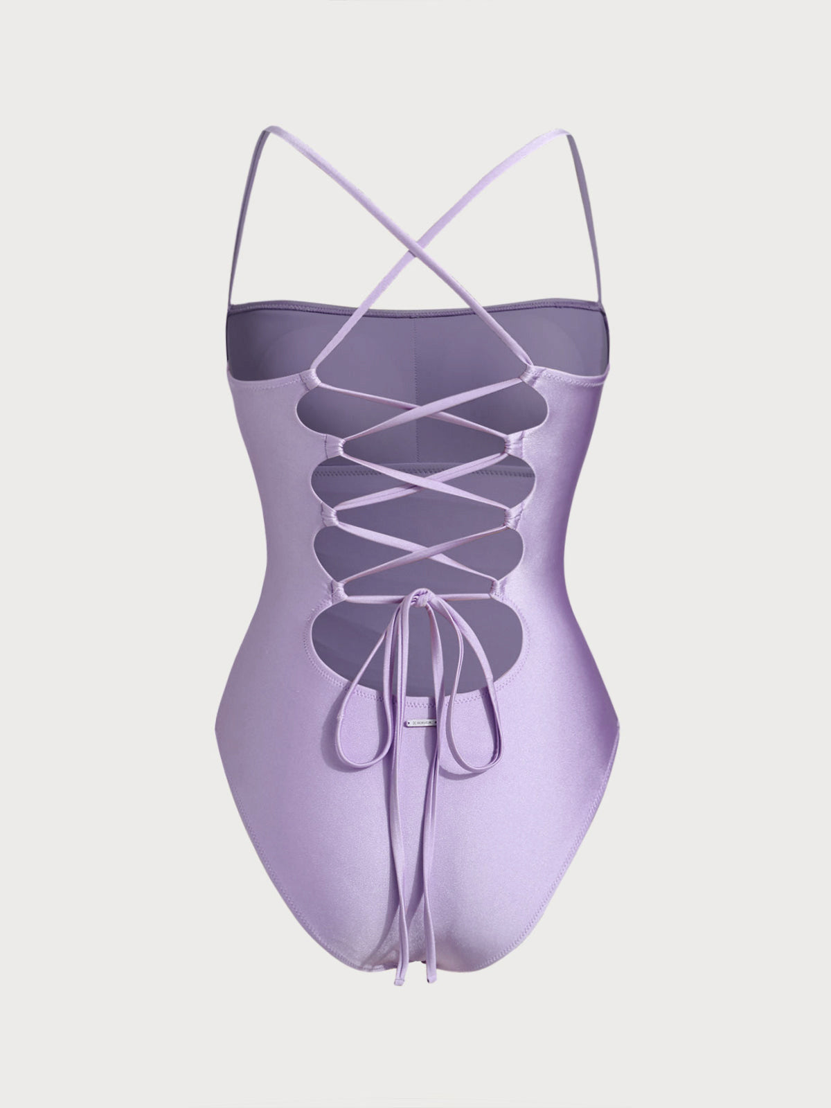 Kelly | Lila Rüschen-X-Badeanzug