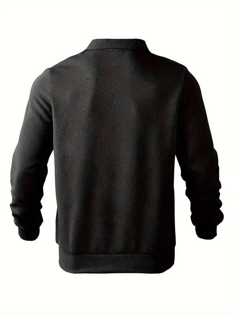 Oskar | Vintage Zip-Up Pullover mit auffälligem geometrischen Muster